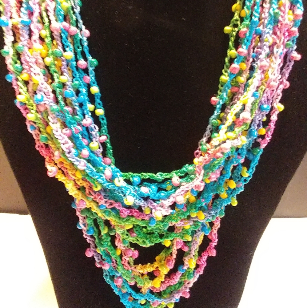Crochet and Bead Necklace